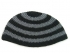 Frik Kippah with Black and Gray Stripes